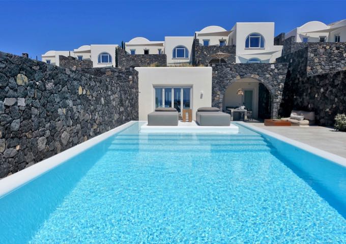 The Two Bedroom Pool Villa has a full-sized swimming pool.