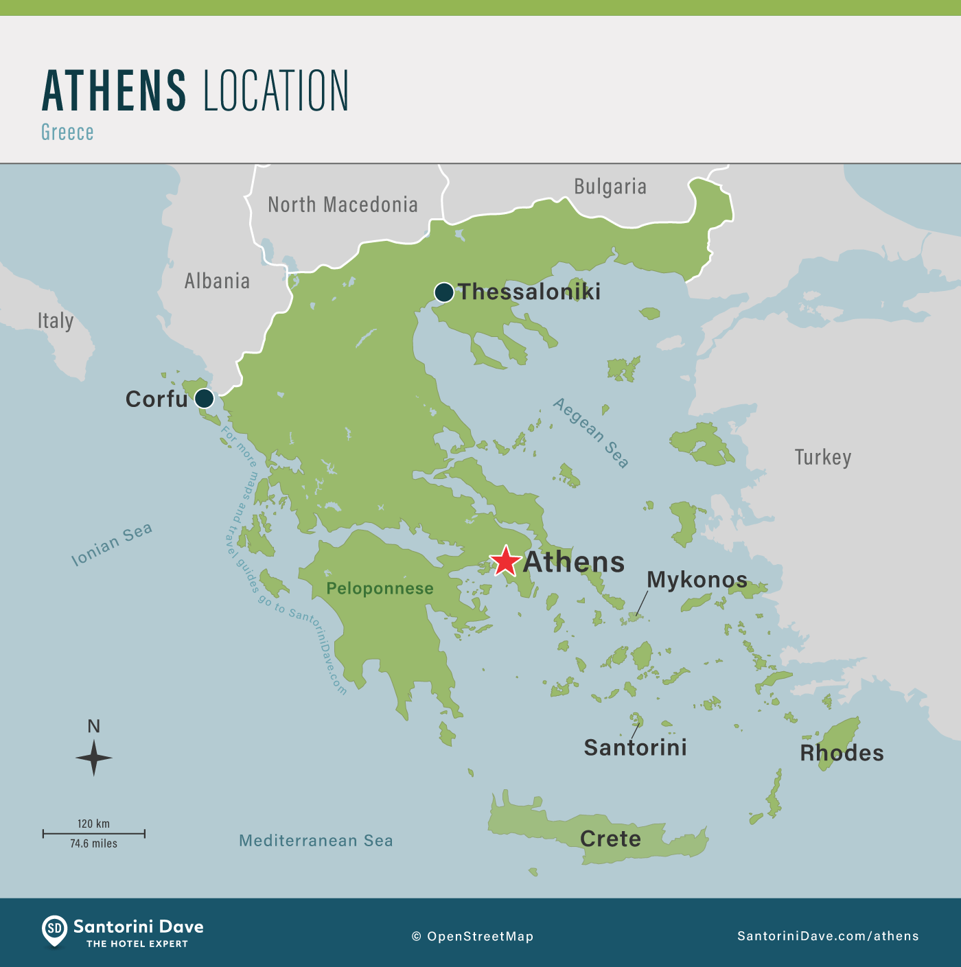 All 98+ Images where is athens located on a map Completed