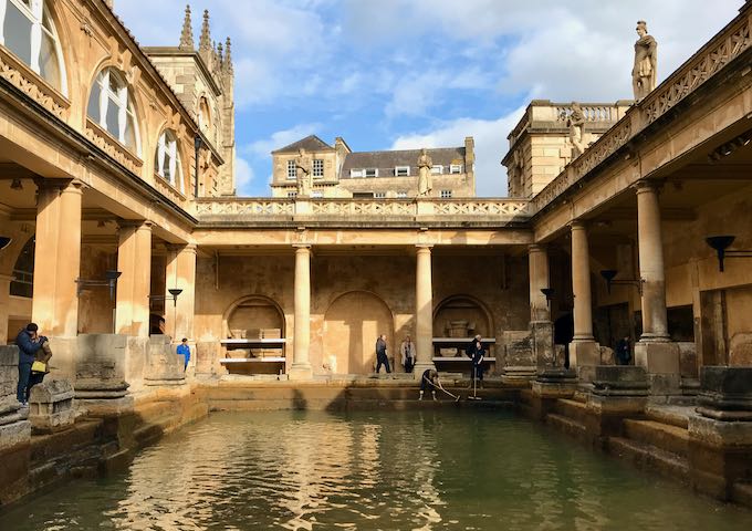 The Great Bath and museum at the Roman Baths are worth visiting.