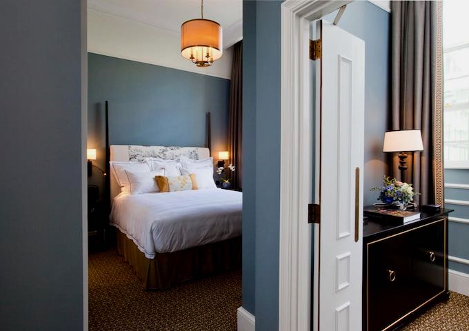 The suites offer separate sitting areas and better views.