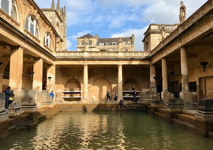 The Great Bath and museum at the Roman Baths are worth visiting.
