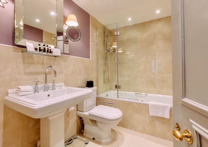 Majority of the rooms feature bath-and-shower combos.