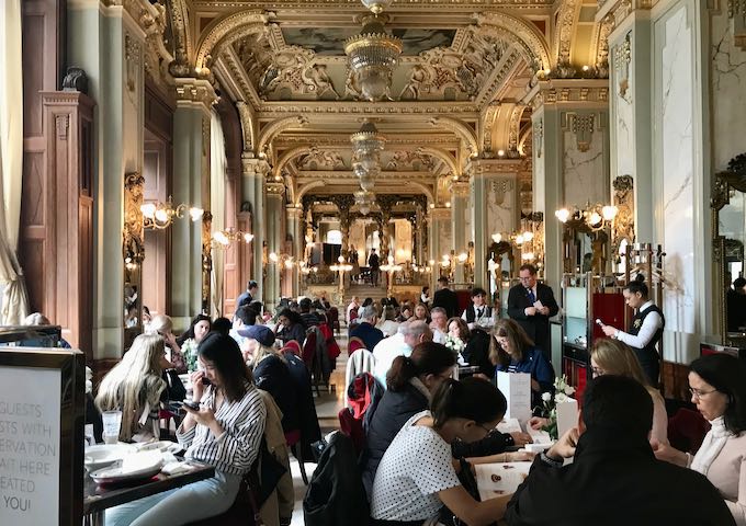 New York Café has an opulent decor.