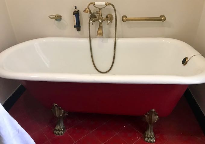 Bathrooms feature clawfoot tubs.