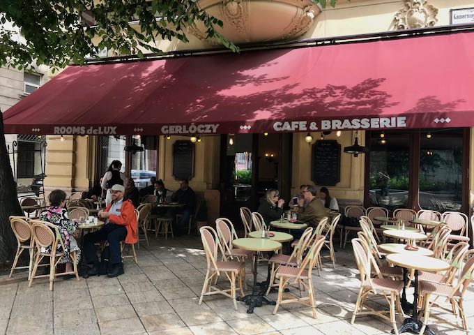 The hotel entrance is through the brasserie.