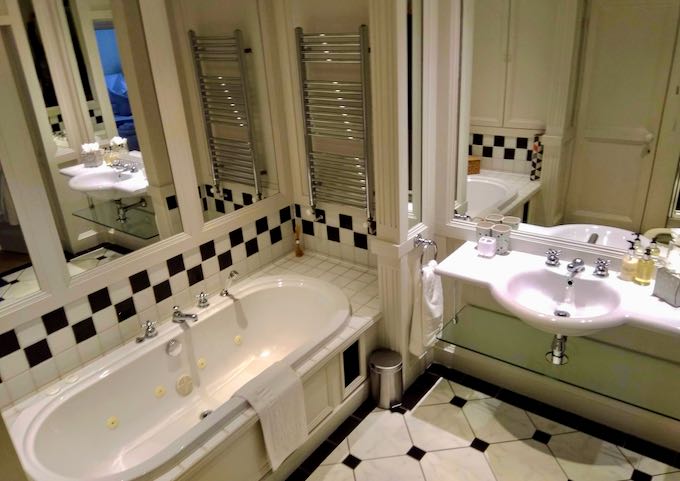 The York bathrooms are large.