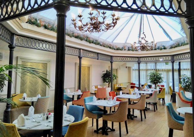 The Atrium Brasserie is designed like a conservatory.