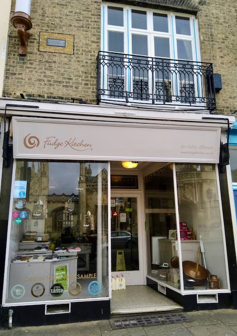 Fudge Kitchen is located opposite King's College.