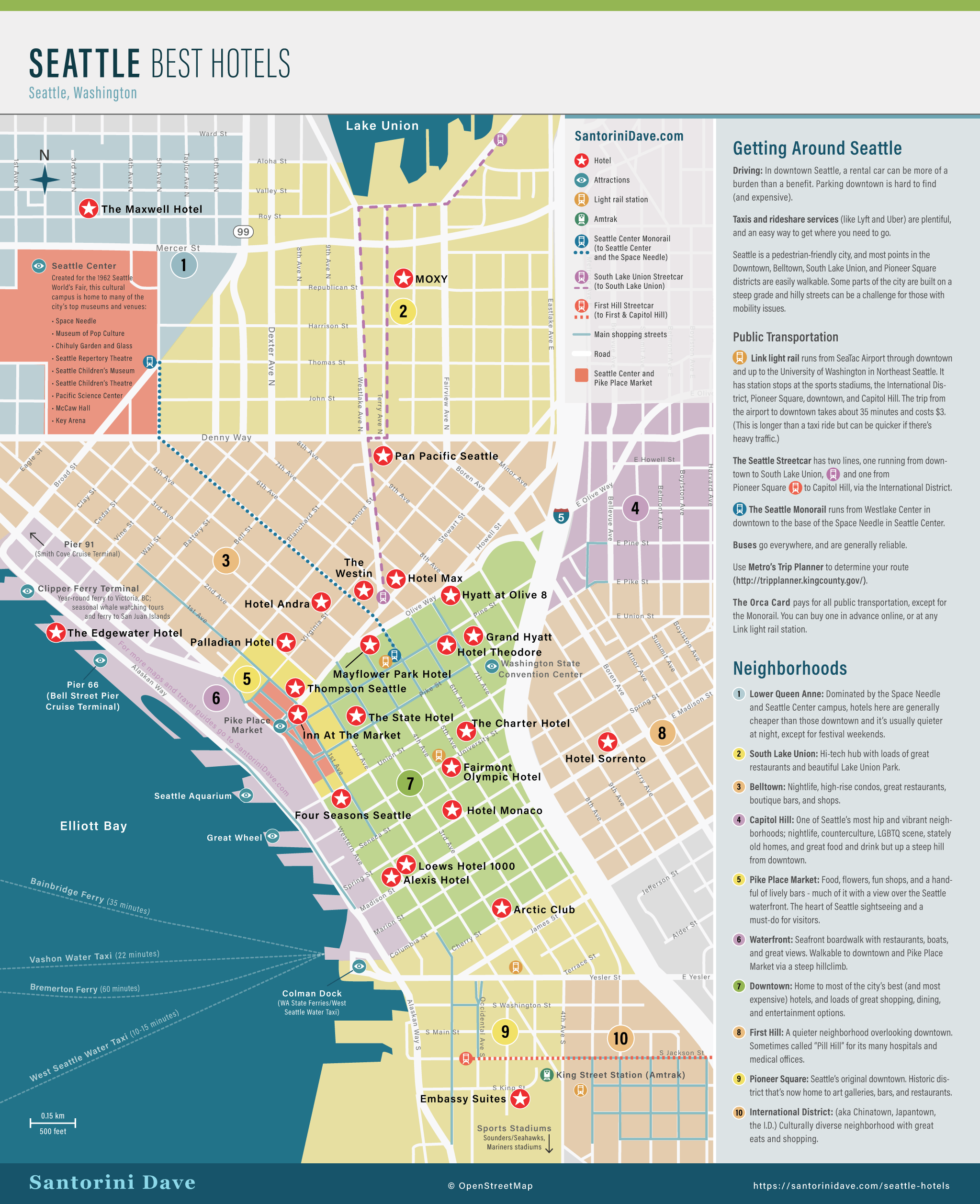 Seattle Map Tourist Attractions Seattle Map | Images and Photos finder