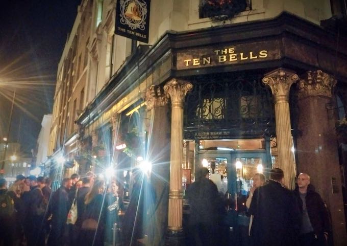 The infamous Ten Bells pub is near the church.