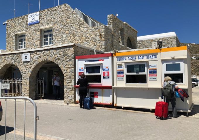 Ticket booth at Mykonos New Port