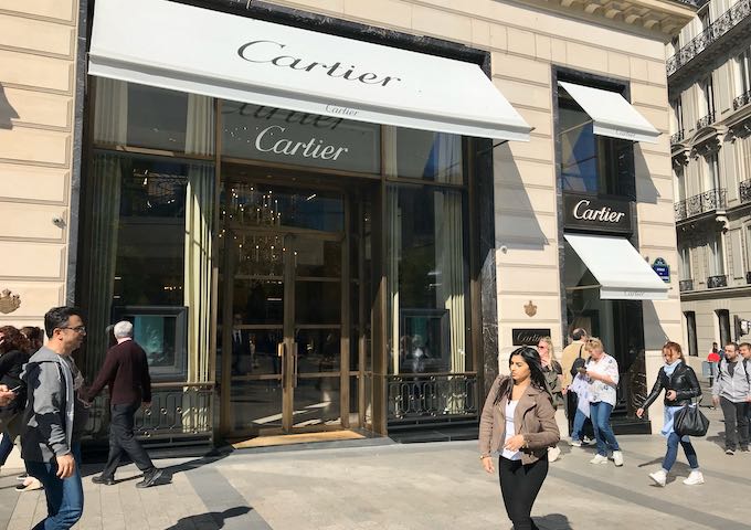 Cartier is a 10-minute walk away.