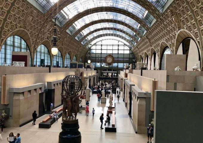 Musée d’Orsay is an art museum in an old train station.