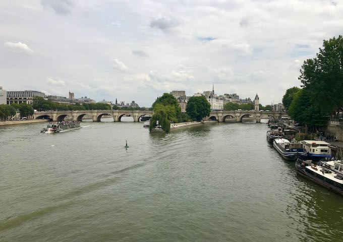 Pont des Arts offers panoramic views.