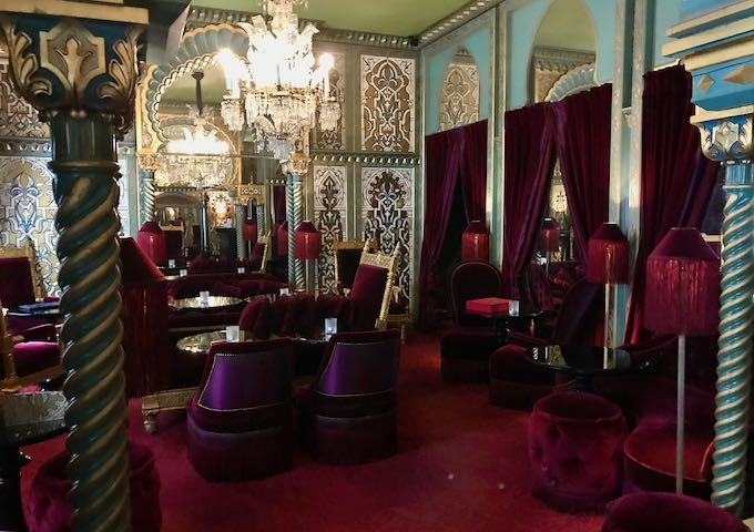 The first salon is opulent.