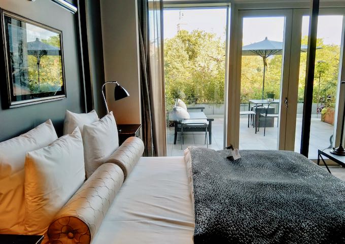 The balconies are very spacious.