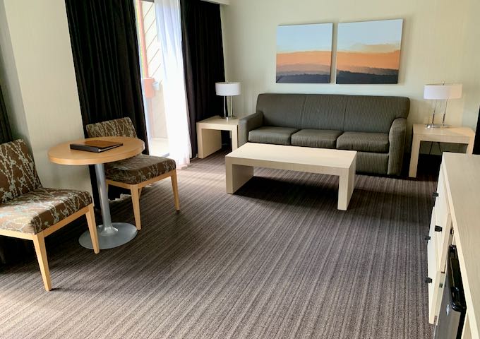 Premium Rooms have a large sitting area.