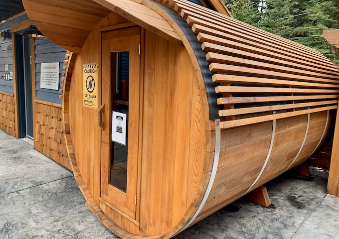 There is even a barrel sauna.