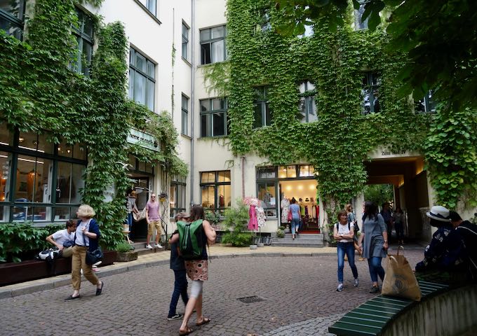 Hackesche Höfe in Hackescher Markt is a popular shopping destination.