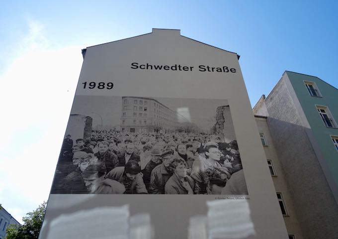 The mural at the top of Schwedter Strasse is a must-see.