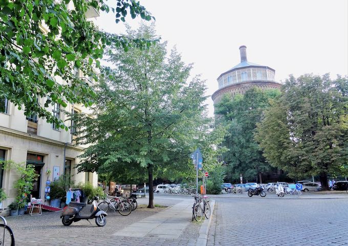 Rykestrasse is a cool street with an old water tower.