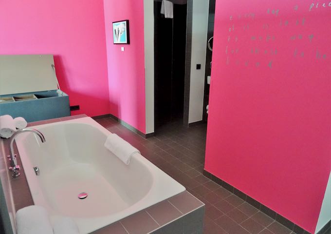 Each Large and Signature room comes with a tub and a shower.