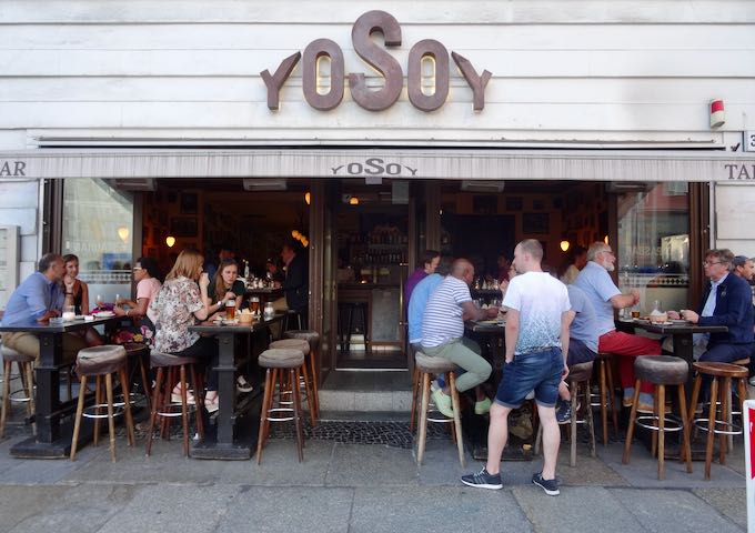 YOSOY Spanish tapas bar gets lively in the evenings.