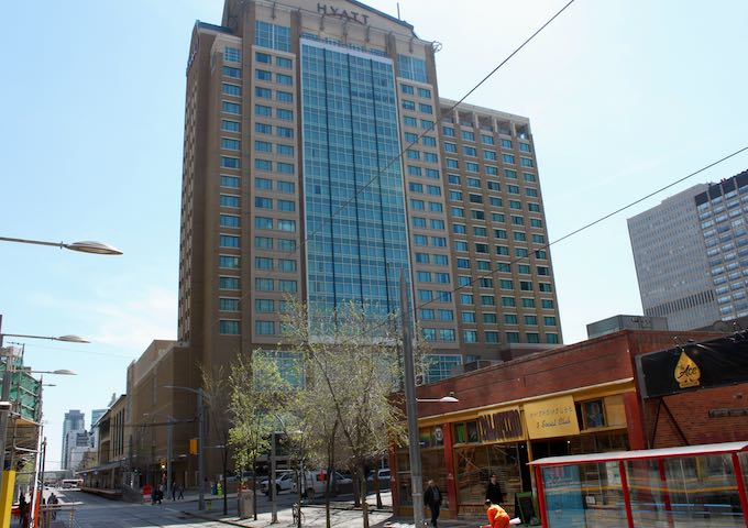 The hotel is located near Calgary Tower.