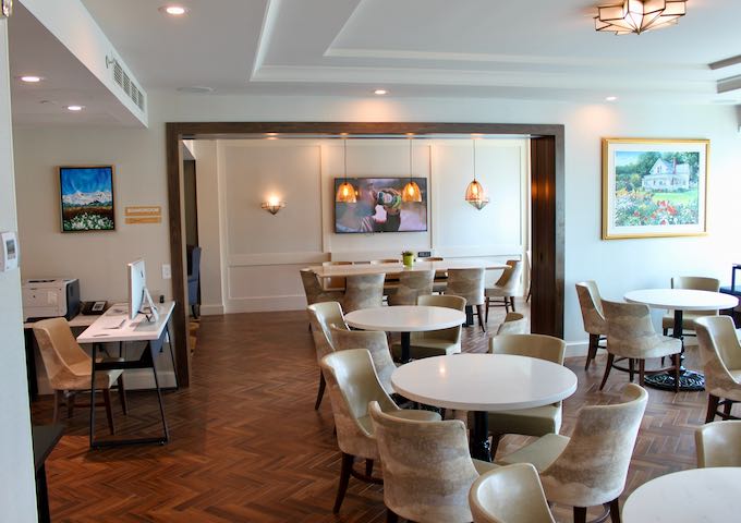 Regency Club guests have access to a private lounge.