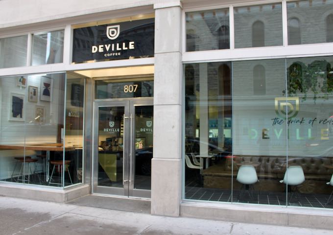 Deville Coffee serves really good coffee.