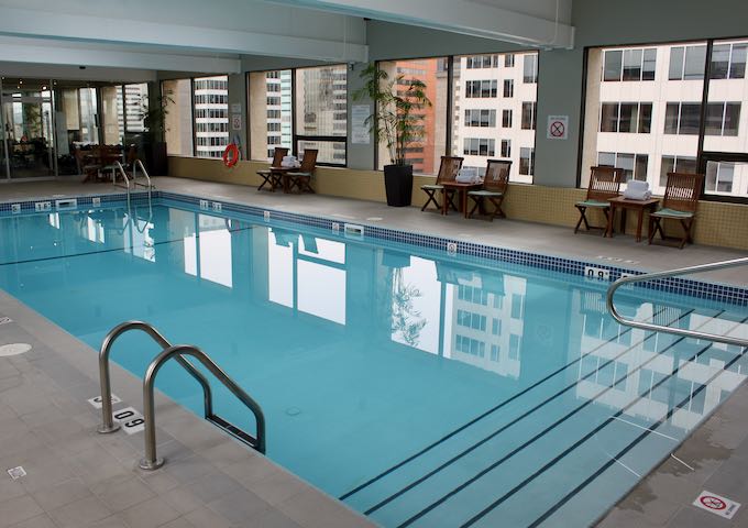 The Business Tower houses the indoor pool.