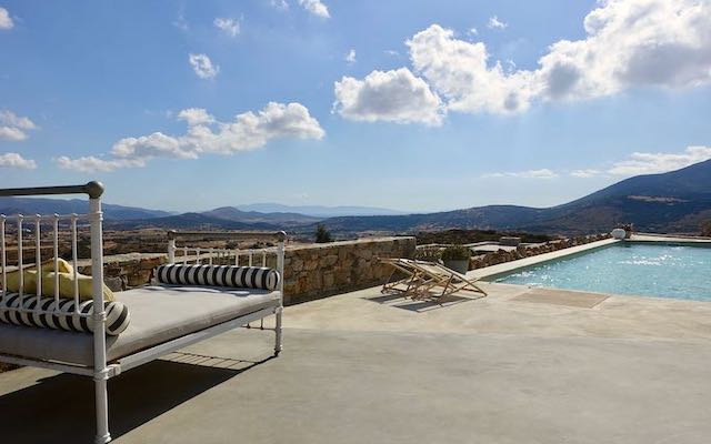 Pool terrace and view at Ayiopetra Exclusive Getaways