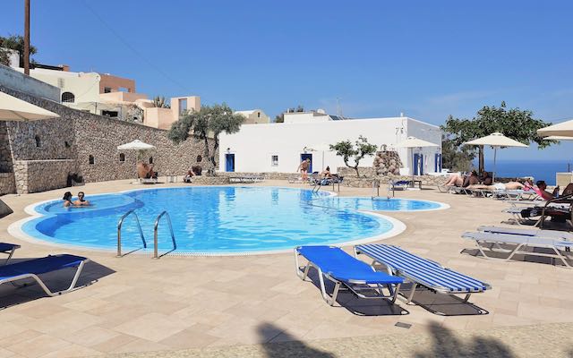 Pool and Aegean Sea view at Anatoli Hotel
