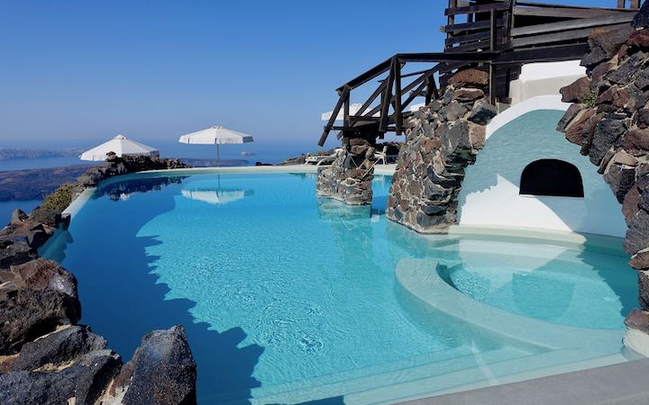 Pool and view at Honeymoon Petra Villas