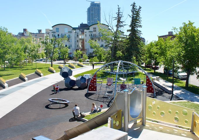A small playground is close to the hotel.