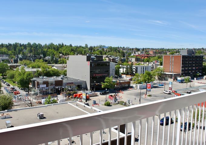 South-facing rooms have better views.