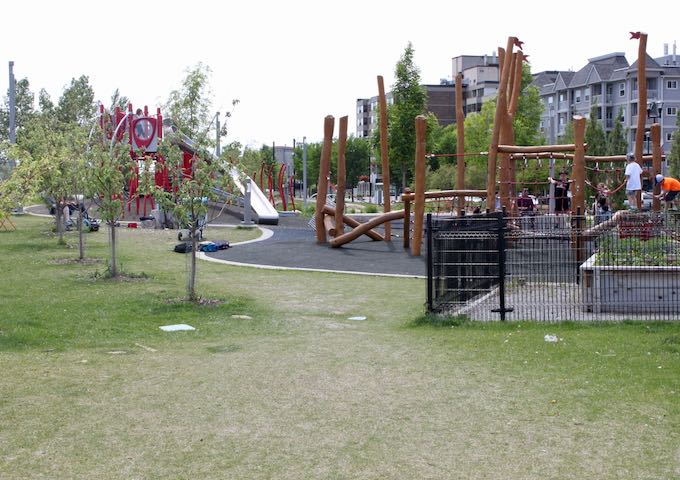 There is a nice playground nearby.