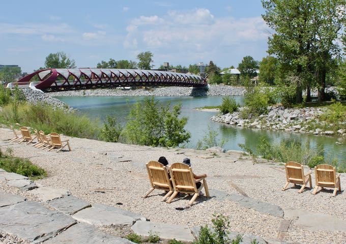 Prince's Island Park is a beautiful and very popular park in downtown Calgary.