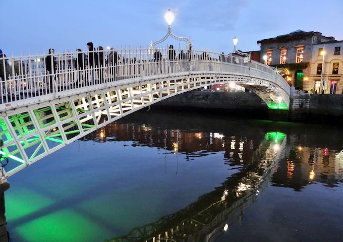 Ha’penny Bridge is Dublin's most famous Liffey crossing.