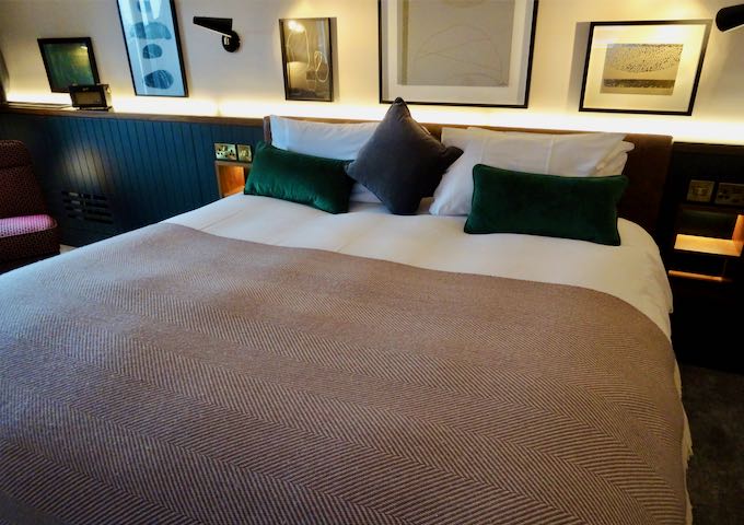 Rooms feature pleasant designs and Roberts Radios.