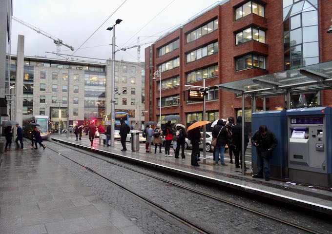 A Luas stop is close by.