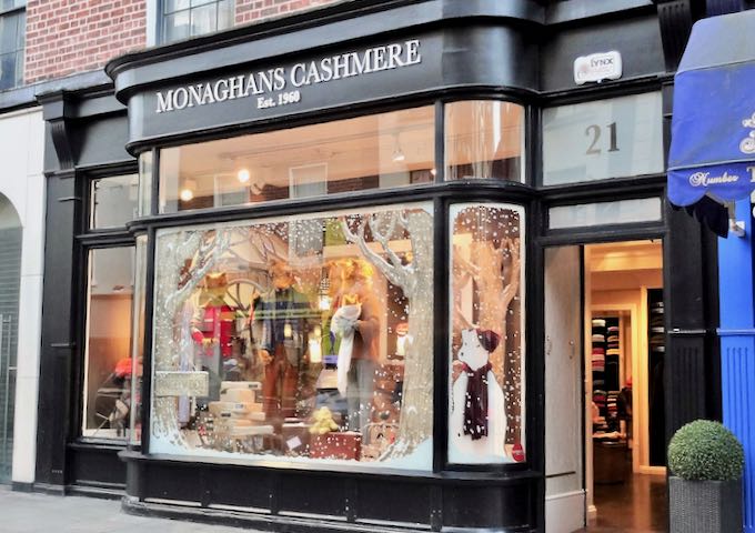 Monaghan’s Cashmere sells luxurious cashmere creations.