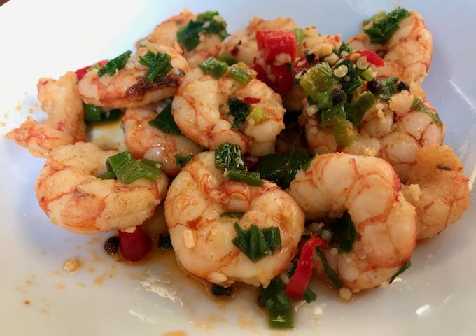 Sichuan shrimp at Azur is very popular.