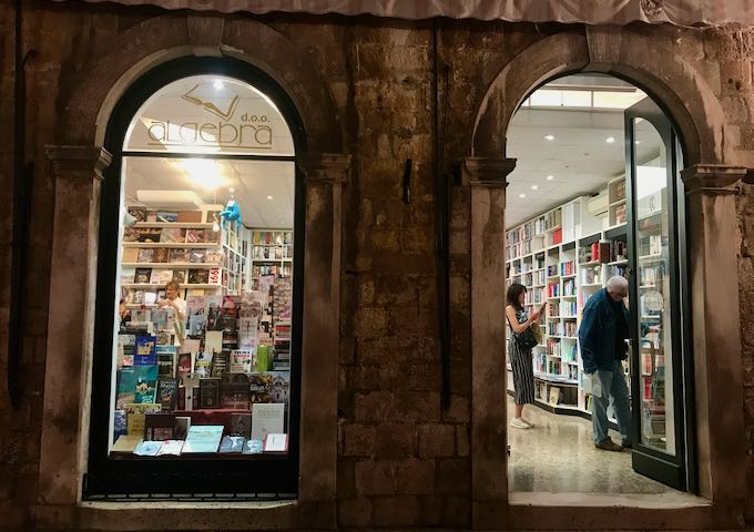 Algebra is the best bookstore in Dubrovnik.