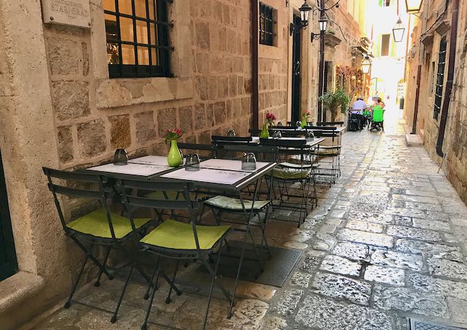 The restaurant offers outdoor seating.