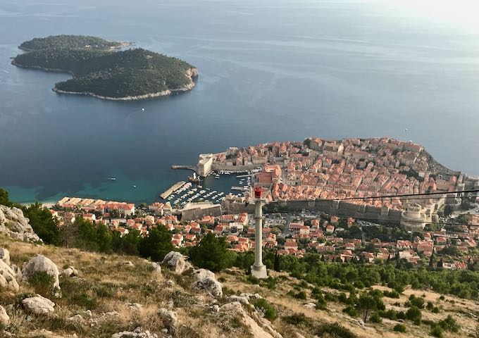 Mount Srđ gives panoramic views of the city and bay.