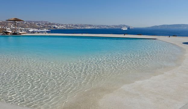 Adults-only pool at Destino Pacha Mykonos