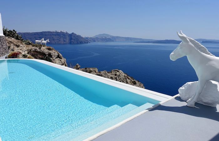 Pool and caldera view from Canaves Oia Sunday Suites