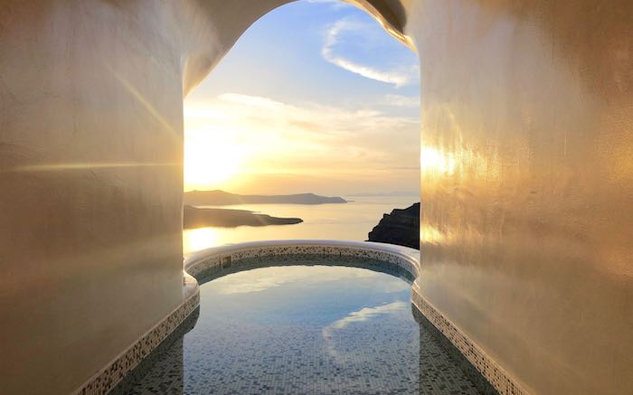 View from the swim-out bath at the Sapphire Villa