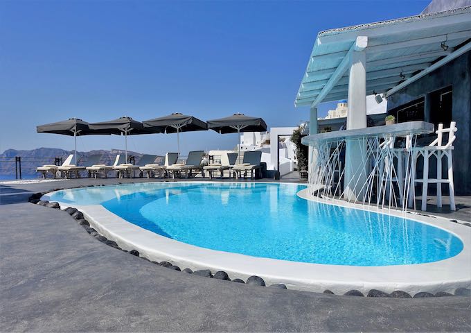 Heated pool at Andronis Boutique Hotel